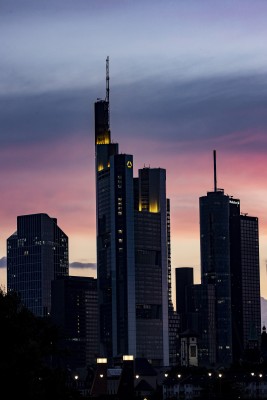 Zentrale Frankfurt, Sonnenuntergang