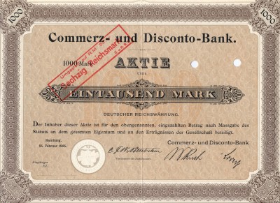 Aktie Commerz- und Disconto-Bank